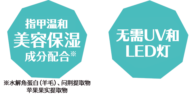 对指甲温和 美容保湿成分配合 无需UV和LED灯